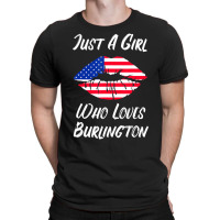 Lips Mouth Love American Flag Burlington T Shirt T-shirt | Artistshot