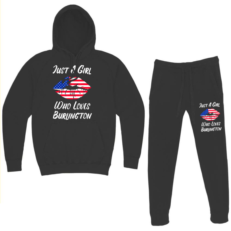 Lips Mouth Love American Flag Burlington T Shirt Hoodie & Jogger Set | Artistshot