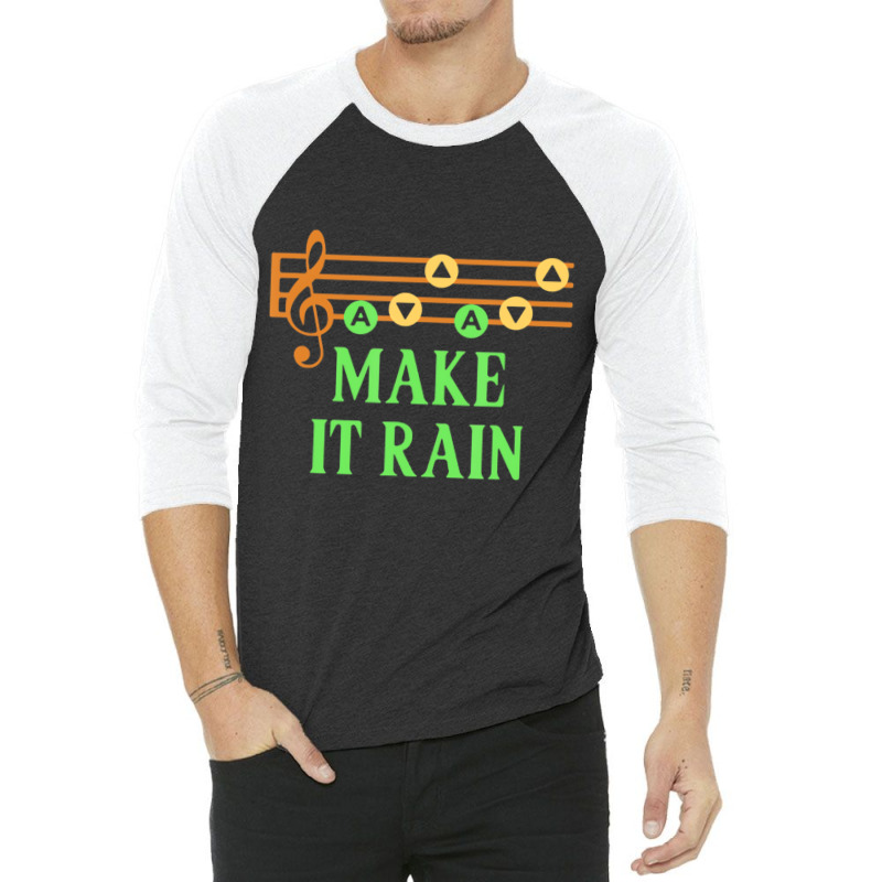 Make It Rain Song Of Storms  Awesome 90's Novelty 3/4 Sleeve Shirt by imelde | Artistshot