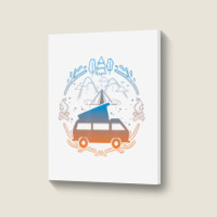 Van Life Design   Vanagon Van Bus Dipper Campfire Portrait Canvas Print | Artistshot