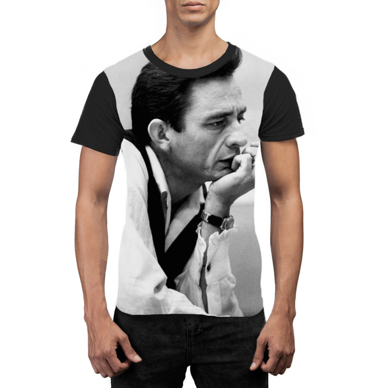 Johnny Cash-thinking Graphic T-shirt | Artistshot