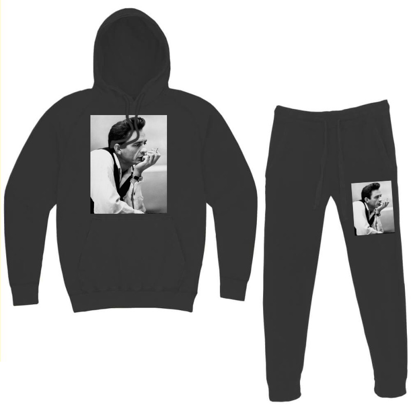 Johnny Cash-thinking Hoodie & Jogger Set | Artistshot