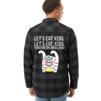 Let's Eat Kids Punctuation Saves Lives Grammar For Flannel Shirt | Artistshot