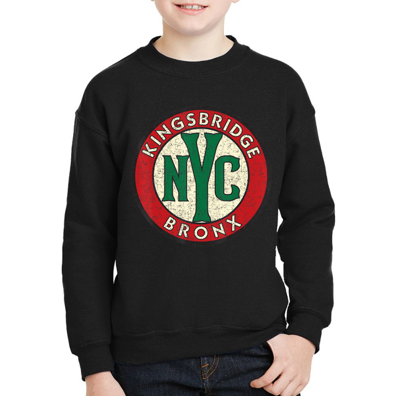 Kingsbridge Vintage Road Sign Distressed Print T S Youth Sweatshirt | Artistshot