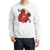 Jester Crawfish Couple Kissing Mardi Gras Carnival Crewneck Sweatshirt | Artistshot