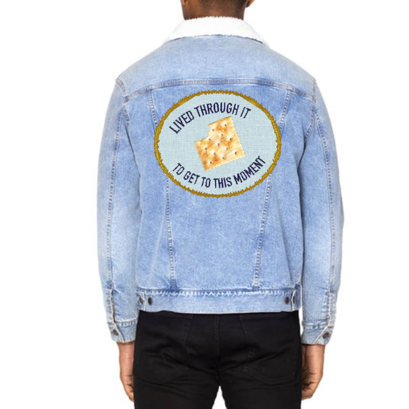 Saltine Sticker Sticke Unisex Sherpa-lined Denim Jacket | Artistshot