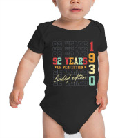 Limited Edition 1930 92 Years Old 92nd Birthday Gi Baby Bodysuit | Artistshot