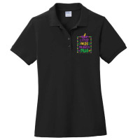 Little Miss Mardi Gras   Cute Girls Mardi Gras Gif Ladies Polo Shirt | Artistshot