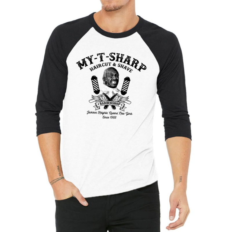 My-t-sharp Barber Shop 3/4 Sleeve Shirt | Artistshot