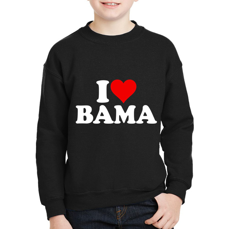 I Love Heart Bama Alabama T Shirt Youth Sweatshirt by hausch | Artistshot