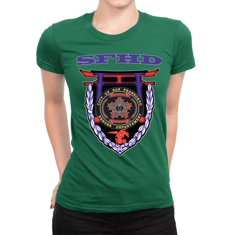 San Fransokyo Heroes Department Ladies Fitted T-Shirt by tofigasaadnaj | Artistshot