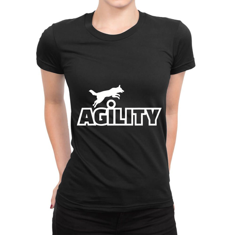 Dog Agility T Shirt Ladies Fitted T-Shirt by bonne | Artistshot