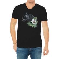 Beautiful Watercolor Panther V-neck Tee | Artistshot