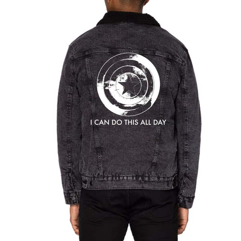 I Can Do This All Day Unisex Sherpa-Lined Denim Jacket by hackelsodrulg | Artistshot