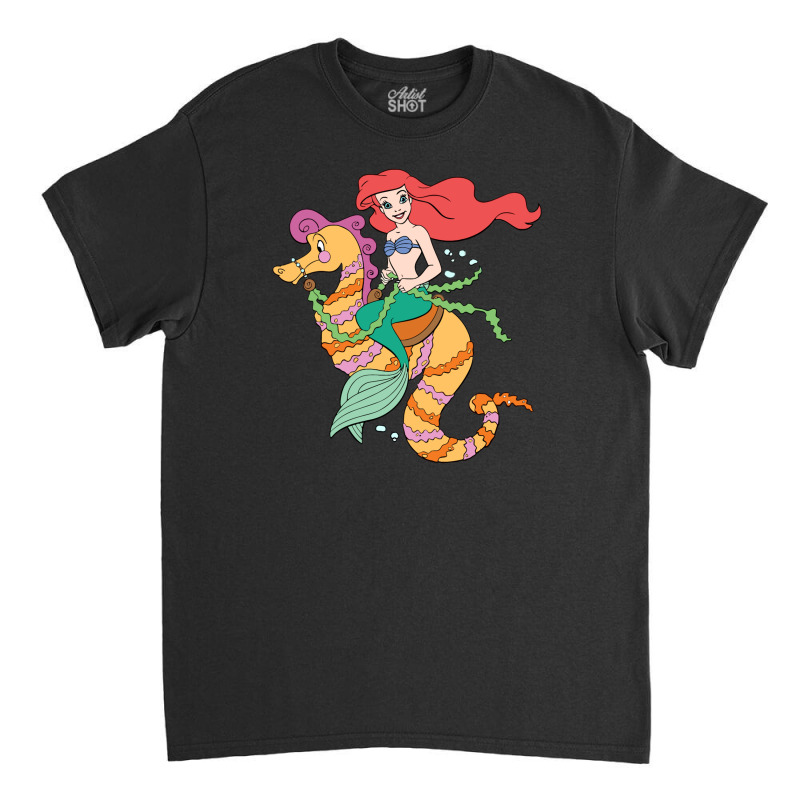 Mermaid And Seahorse Classic T-shirt | Artistshot