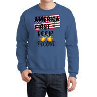 Beer Second Graphic Masque Crewneck Sweatshirt | Artistshot