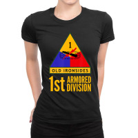 1st Armored Division Army Old Ironsides Us Usa Mil Ladies Fitted T-shirt | Artistshot