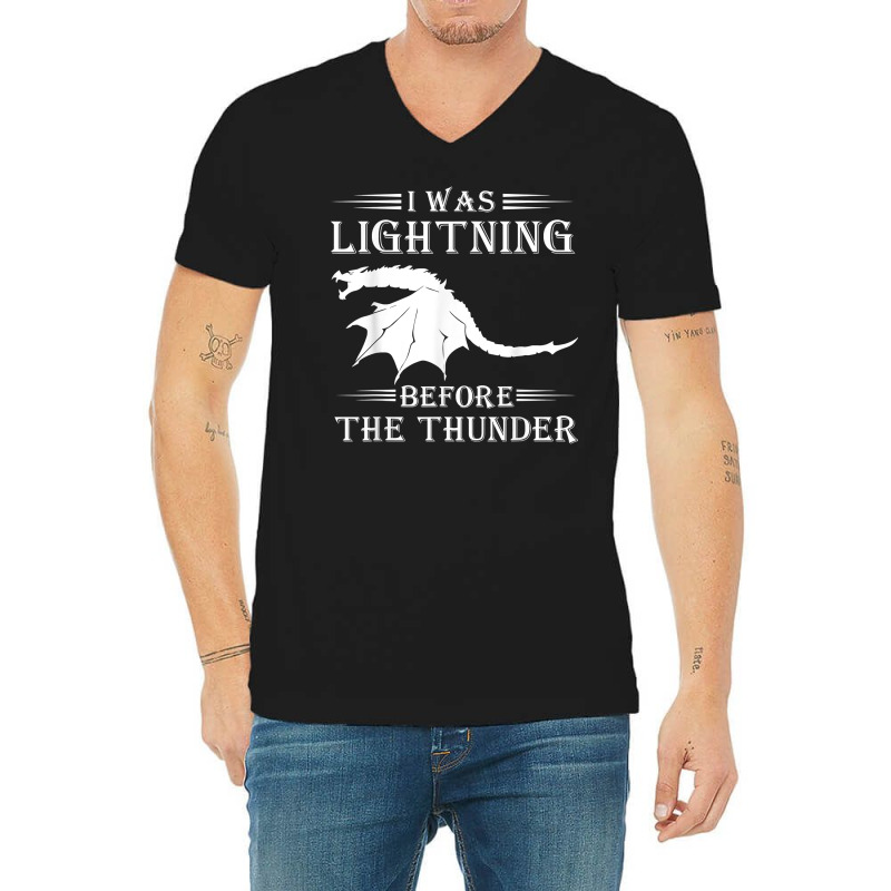 Thunder Dragon Birthday Gift T Shirt V-neck Tee | Artistshot