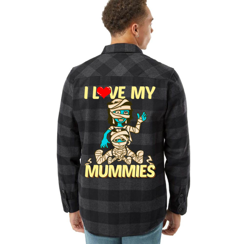 I Love My Mummies! Funny Halloween Gift For Lgbtq Flannel Shirt by hackelsodrulg | Artistshot