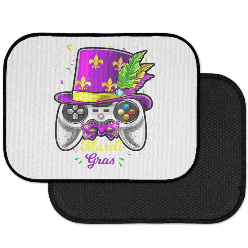 Mardi Gras Video Game Controller Jester Mask Costu Rear Car Mat | Artistshot