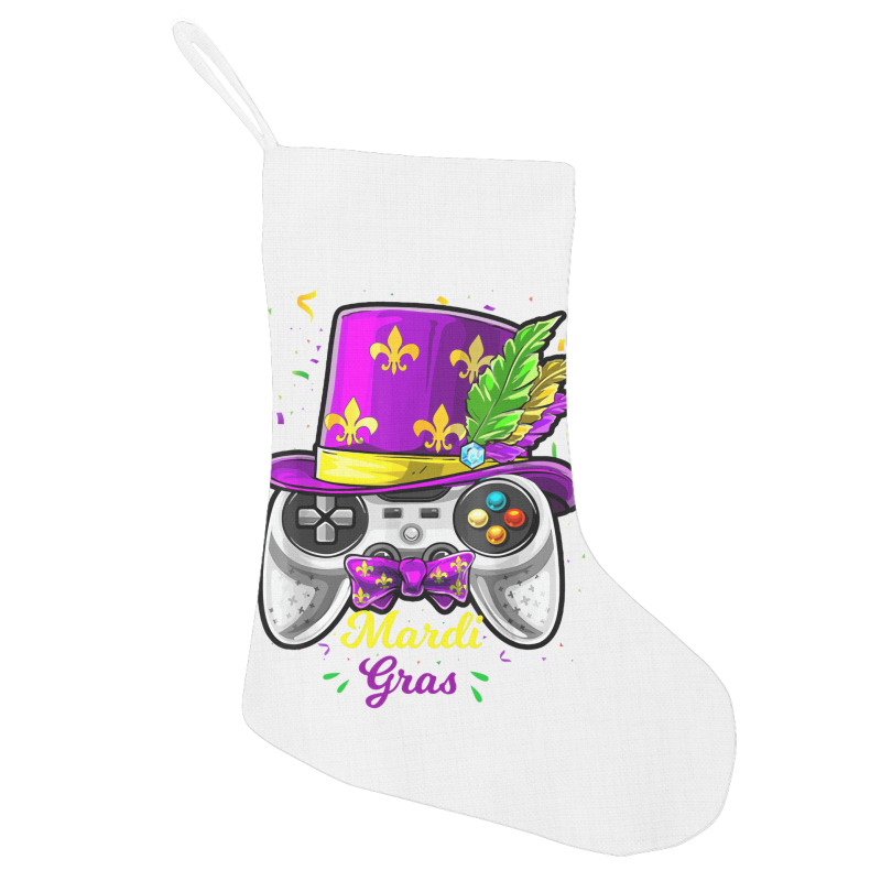 Mardi Gras Video Game Controller Jester Mask Costu Holiday Stocking | Artistshot