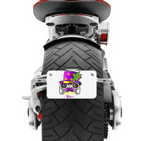 Mardi Gras Video Game Controller Jester Mask Costu Motorcycle License Plate | Artistshot