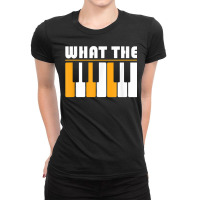 What The F Piano Chord Progression Music Note T Sh Ladies Fitted T-shirt | Artistshot