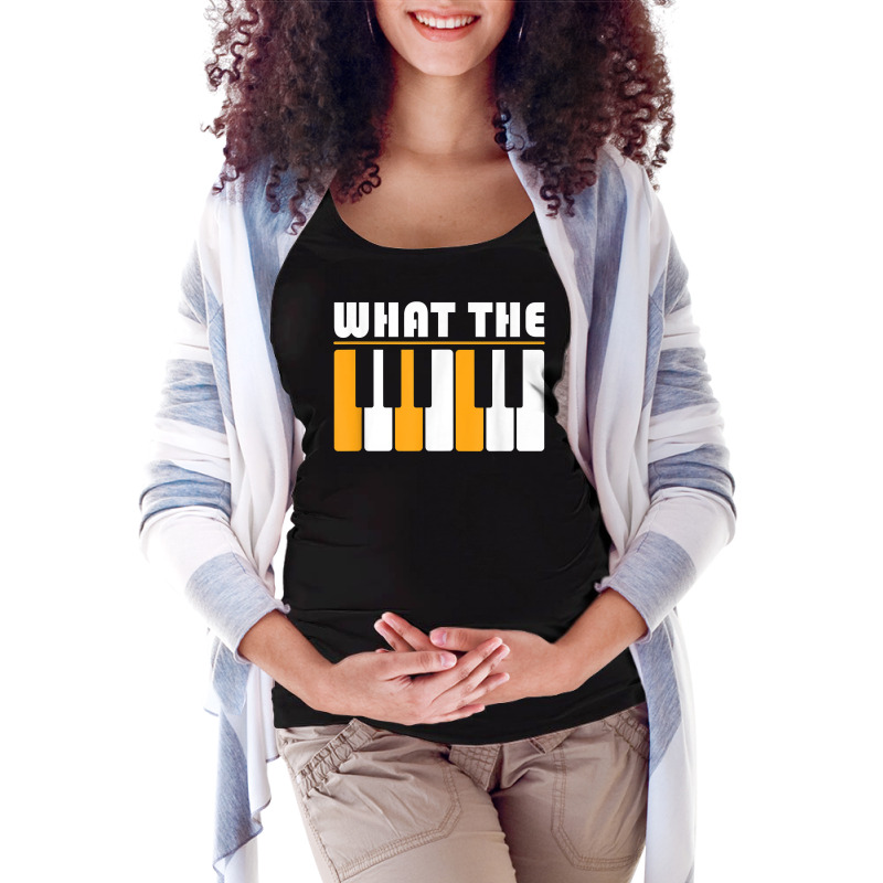 What The F Piano Chord Progression Music Note T Sh Maternity Scoop Neck T-shirt by byrneo | Artistshot