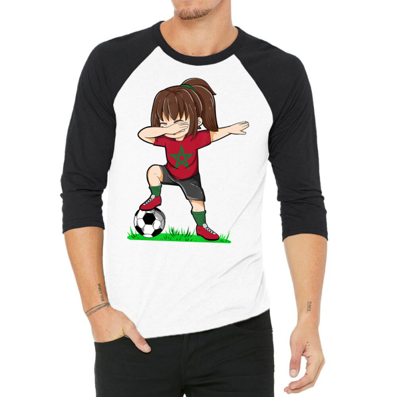 Soccer Morroco Jersey Shirt Moroccan Flag Football 3/4 Sleeve Shirt by aiiluurosy | Artistshot