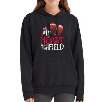 My Heart Is On That Field American Football Valent Vintage Hoodie | Artistshot