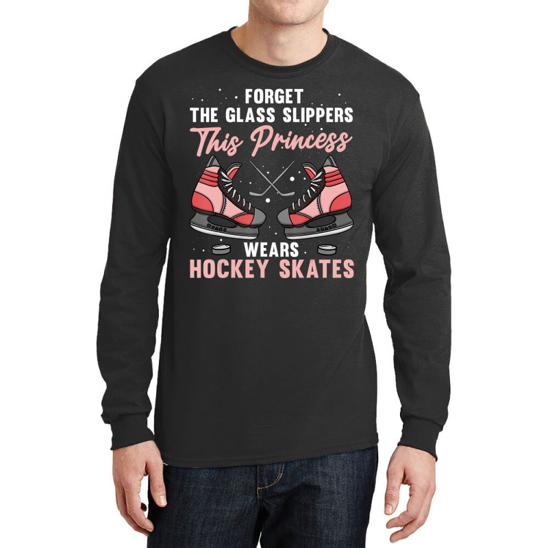 Funny Ice Hockey Art For Women Girls Ice Hockey Pl Long Sleeve Shirts | Artistshot