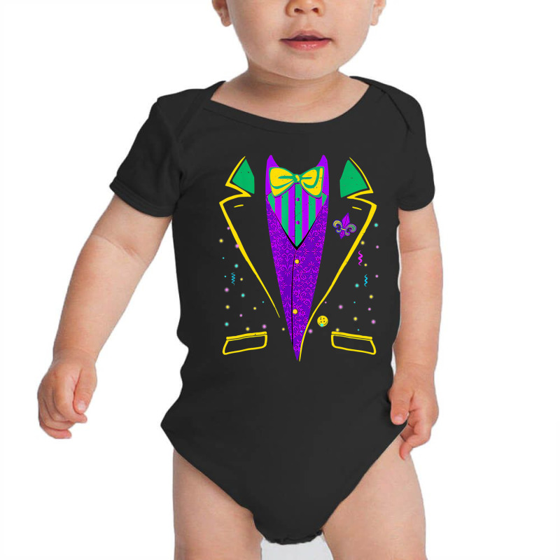 Mardi Gras Tuxedo Costume Funny Carnival Parade De Baby Bodysuit | Artistshot