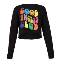 Groovy Cool Uncles Club Funny Smile Colorful Fathe Cropped Sweater | Artistshot