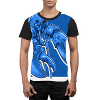 Funny Jumpscare Lobster Meme Blue Crustacean Pullo Graphic T-shirt | Artistshot