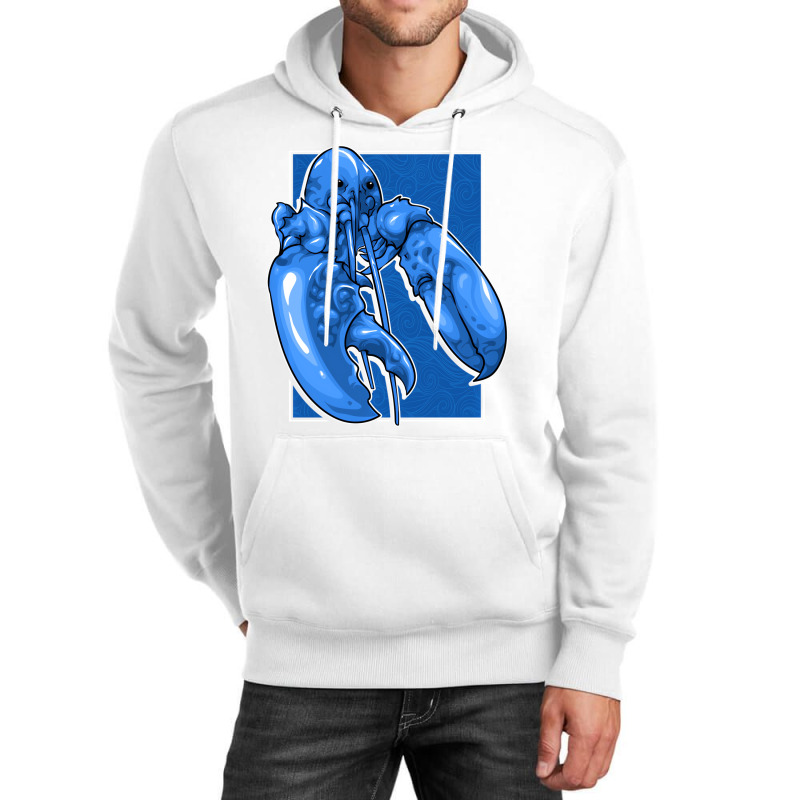 Funny Jumpscare Lobster Meme Blue Crustacean Pullo Unisex Hoodie | Artistshot