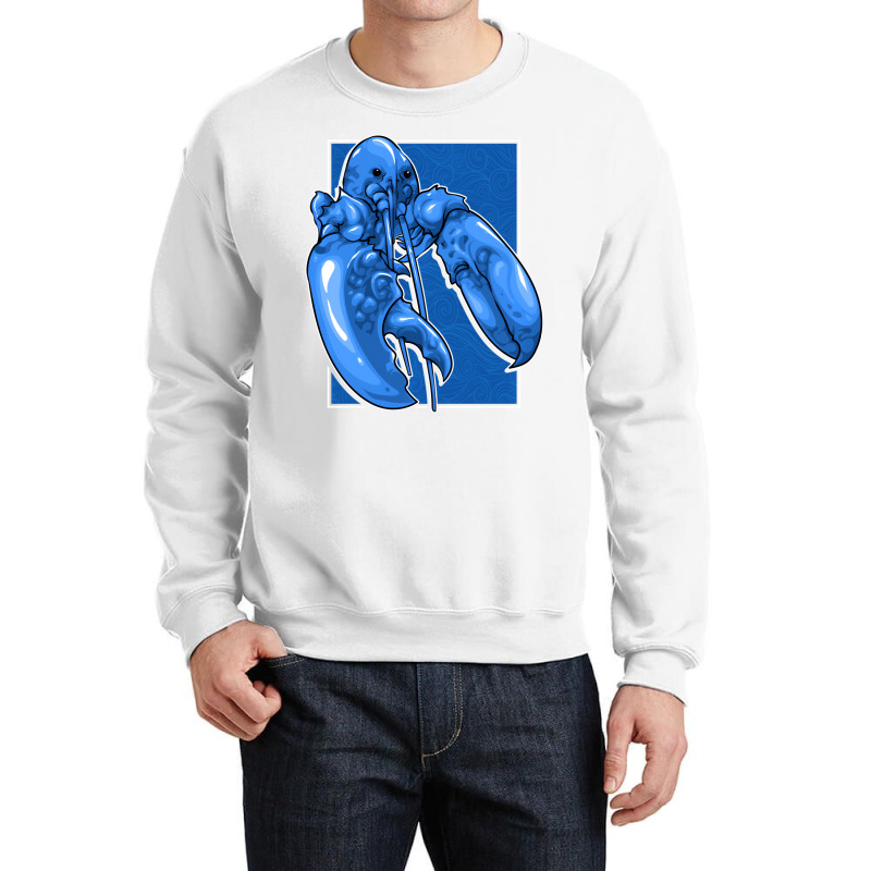 Funny Jumpscare Lobster Meme Blue Crustacean Pullo Crewneck Sweatshirt | Artistshot