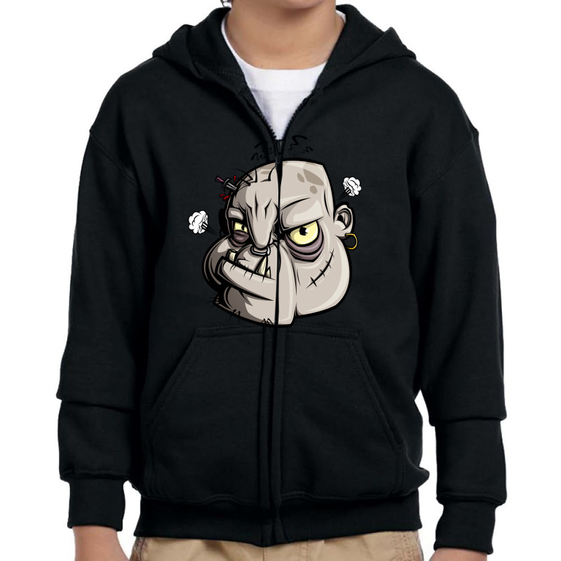 Angry Ogre. Youth Zipper Hoodie by Denz. | Artistshot