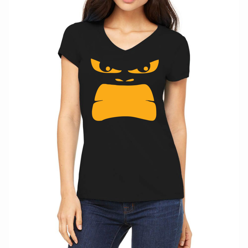 Angry Gorilla Face Women's V-Neck T-Shirt by Denz. | Artistshot