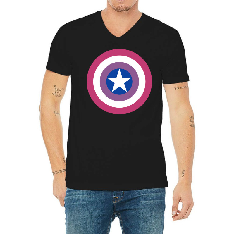 Bisexual Cap Pride V-Neck Tee by gemasteksl | Artistshot