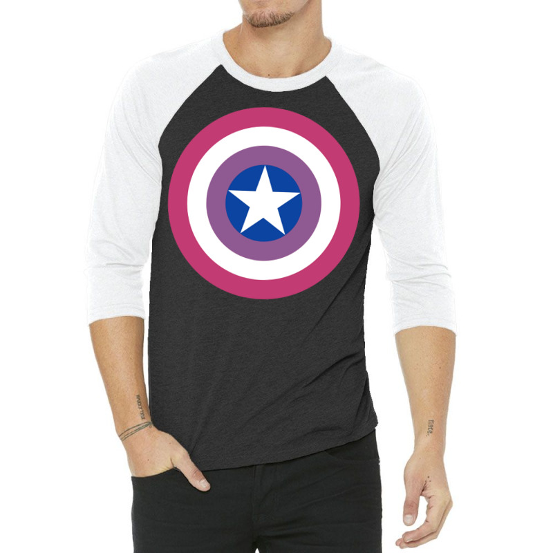 Bisexual Cap Pride 3/4 Sleeve Shirt by gemasteksl | Artistshot