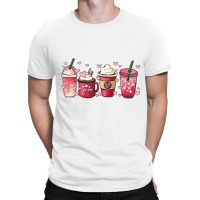 Valentine Coffee Heart Iced Coffee Lover Valentine T-shirt | Artistshot