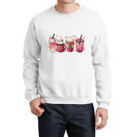 Valentine Coffee Heart Iced Coffee Lover Valentine Crewneck Sweatshirt | Artistshot