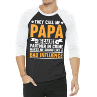 Funny Papa Art For Grandfather Grandparent Papi Pa 3/4 Sleeve Shirt | Artistshot