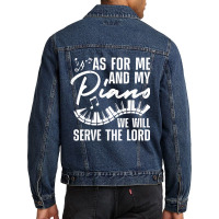 Funny Piano Player Art For Men Women Pianist Piano Men Denim Jacket | Artistshot