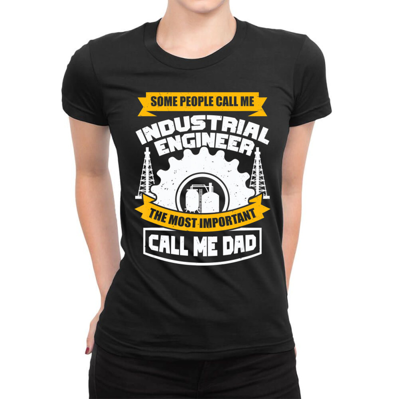 Manufacturing Engineer Design For An Industrial En Ladies Fitted T-Shirt by voutsro | Artistshot