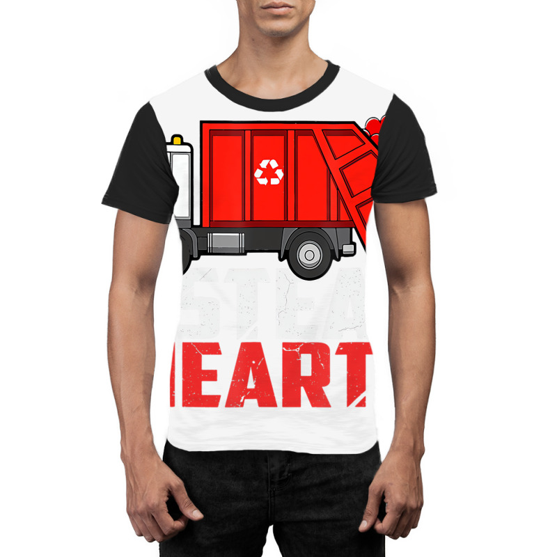 I Steal Hearts Garbage Truck Valentines Day Toddle Graphic T-shirt | Artistshot