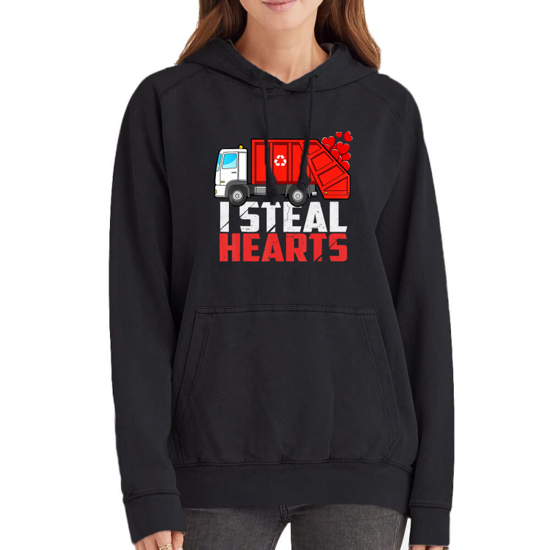 I Steal Hearts Garbage Truck Valentines Day Toddle Vintage Hoodie | Artistshot