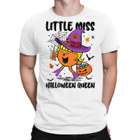 Little Miss Halloween Queen Pumpkin Vintage T Shir T-shirt | Artistshot