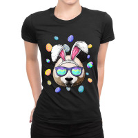 Panda Easter Bunny Ears Funny Easter Eggs Hunting Ladies Fitted T-shirt | Artistshot