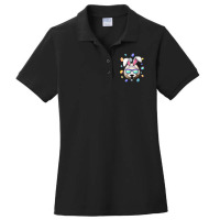 Panda Easter Bunny Ears Funny Easter Eggs Hunting Ladies Polo Shirt | Artistshot